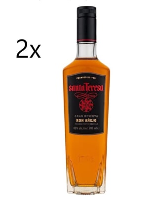 2 Unidades Santa Teresa Ron Oscuro Gran Reserva, 700ml por 21,98€