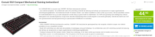 Corsair K63 Compact Mechanical Gaming toetsenbord voor €44,90 bij Megekko