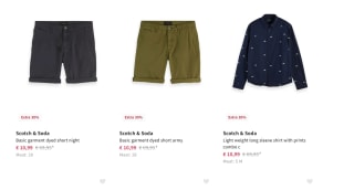 30% extra korting op Scotch & Soda items in de sale tot 80% bij Otrium