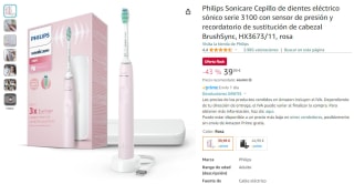 Philips Sonicare Cepillo de dientes eléctrico sónico serie 3100 por 39,99€