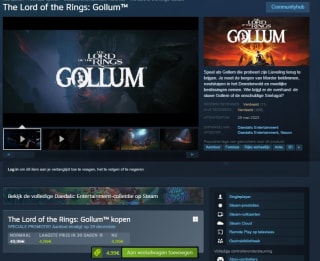 The Lord of the Rings: Gollum voor €4,99 via Steam