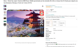 Puzle de la marca educa de 2000 piezss Monte Fuji, Japón por 10,50€