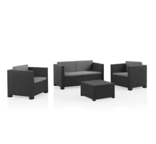 SP Berner Set de Muebles de Jardín Diva Sofa 2 Plazas 2 Sillones y Mesa de Centro por solo 175,78€