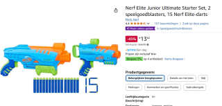 NERF Elite Junior Ultimate starter set - Speelgoedblaster voor €13,82 bij Amazon