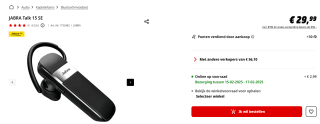 Jabra Talk 15 SE Bluetooth Headset Zwart voor €29,99 bij de Mediamarkt