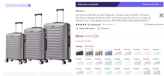 Conjunto de Maletas de Viaje por 62,69€