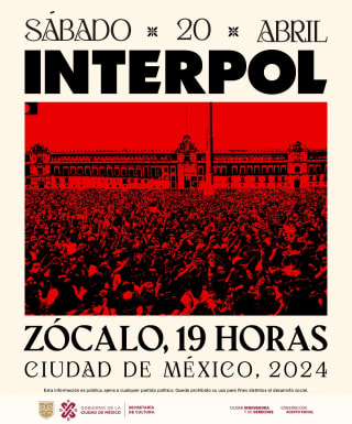 Interpol Gratis en el Zócalo CDMX