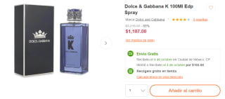 Perfume Dolce & Gabbana K 100ml por $1,107 en Linio
