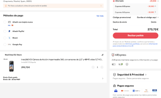 Cámara Insta360 X3 de Acción impermeable 360 con sensores de 1/2 "48MP por solo 273,72€