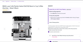 NINJA Luxe Cafe ES601UK Bean to Cup Coffee Machine – £549.99