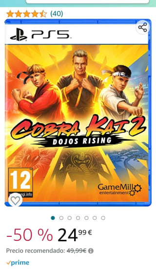 Cobra Kai 2: Dojos Rising PS5 por 24,99€.