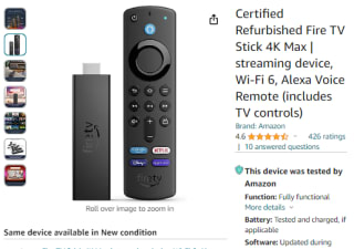 Gather a certified refurbished Fire TV stick from Amazon for £38.99