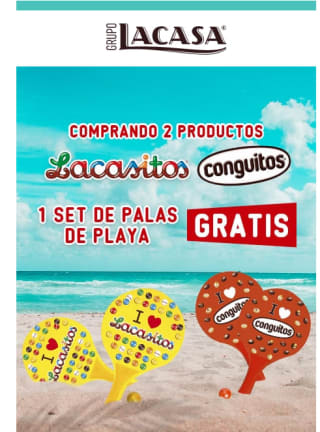 Gratis palas de playa por compra de lacasitos o conguitos