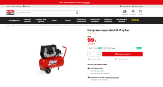 Compresor super silent 24 l 1 hp fiac por solo 99€