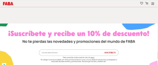 10% de descuento para tu primera compra en Faba