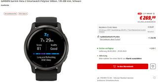 Garmin Venu 2 zwart/leigrijs voor €269,99 bij de Mediamarkt