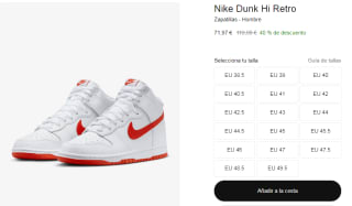 Botines Casual para Hombre Nike Dunk Hi Retro por 71.97€