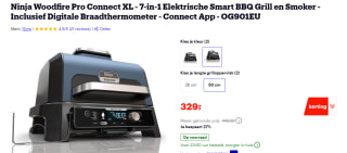 Ninja Woodfire Pro XL Elektrische BBQ Grill en Roker voor €329 bij Bol.com