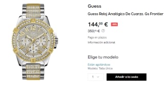 Reloj Analógico De Cuarzo. Guess Gs Frontier por 144€