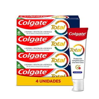 Colgate Total Blanqueador Pack 4 Uds x 75ml por solo 5,40€