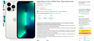 iPhone 13 Pro 256GB Reacondicionado por $11,245 en Amazon