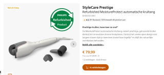 Refurbished StyleCare Prestige MoistureProtect automatische krultang BHB878/00R1 voor €79,99 in de Philips