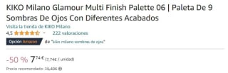 KIKO Milano Glamour Multi Finish Palette 06 por 7,74€