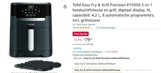 Tefal Easy Fry & Grill Precision XL EY5058 Airfryer voor €79,99 bij Amazon.nl