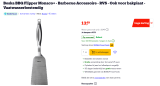 BBQ Flipper Monaco+ voor €13,49 bij Bol