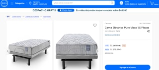 Cama Eléctrica Pure Visco 1.5 Plazas por $1.769.990