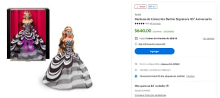 Muñeca Barbie Signature 65° Aniversario por $640 | Walmart