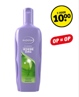 10 Andrélon voor €20 met gratis Robijn Specials Stip & Streep Vloeibaar Wasmiddel bij Kruidvat