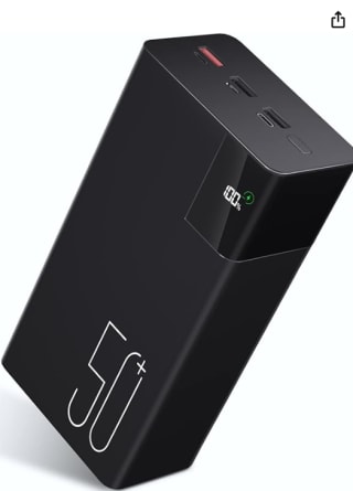 50.000 mAh powerbank 22,5 W Fast Charge voor €49,58 bij Amazon.nl