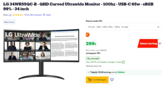 LG UltraWide 34WR55QC-B - LED-Monitor voor €299 bij Bol.com