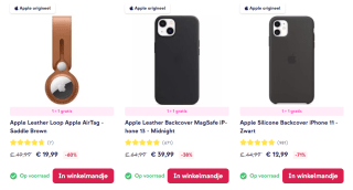 1+1 gratis op original Apple hoesjes bij Smartphonehoesjes.nl