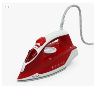 Plancha TESLA IR200R (2200 W, chorro de 90 g/min, tecnología de suela de cerámica, capacidad del depósito de agua de 300 ml, antical, antigoteo, botón de pulverización) por 14.71€ (Cuenta Nueva 8.83€)