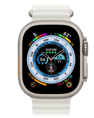 Apple Watch Ultra Witte Rubberen Band voor €699,95 bij belsimpel