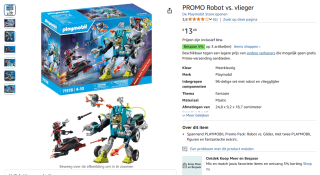 Playmobil Robots vs. zweefvliegtuigen (71578) voor €13,49 bij Amazon NL