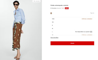 Falda estampada con volante para Mujer por 7.99€