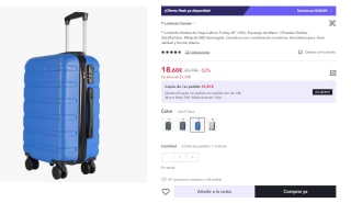 Maleta de Cabina 4 Ruedas de Viaje Semirigida 18.5€ (Cuenta Nueva 11.1€)