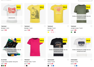 70% korting op de sale