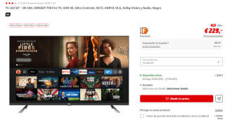 Televisión LED 50 pulgadas OK ODL 50950UT-TFB Fire TV, UHD 4K por 229€