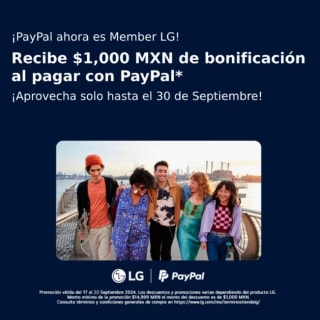 $1,000 de bonificación extra en LG con PayPal
