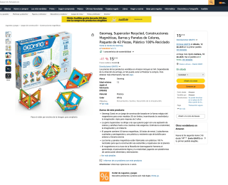 Geomag Supercolor Recycled Construcciones Magnéticas Barras y Paneles de Colores Paquete 42 Piezas por solo 15,21€