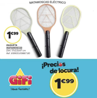 Raqueta eléctrica matamoscas por solo 1,99€ con Gifi