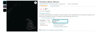METALLICA (The Black Album) - CD por 9,99€