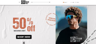 Código 25€ Descuento en pedido mínimo 60€ en Theindianface