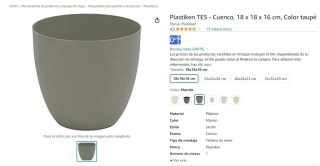 Macetero marron por 0,61€ con buenas valoraciones