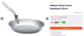 DeBuyer Koekenpan - Ø 32 cm voor €26,95 bij ibood