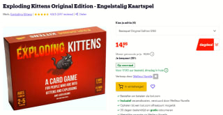 Exploding Kittens kaartspel voor €14,95 bij Bol.com